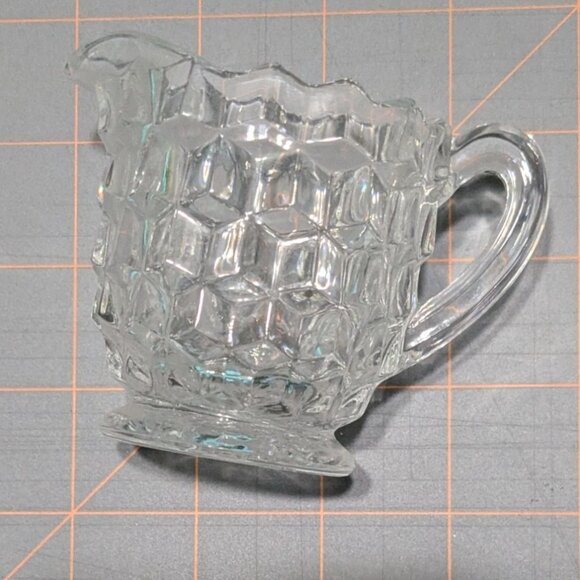 Vintage Fostoria American Clear Glass Cream & Sugar Set - Picture 6 of 12